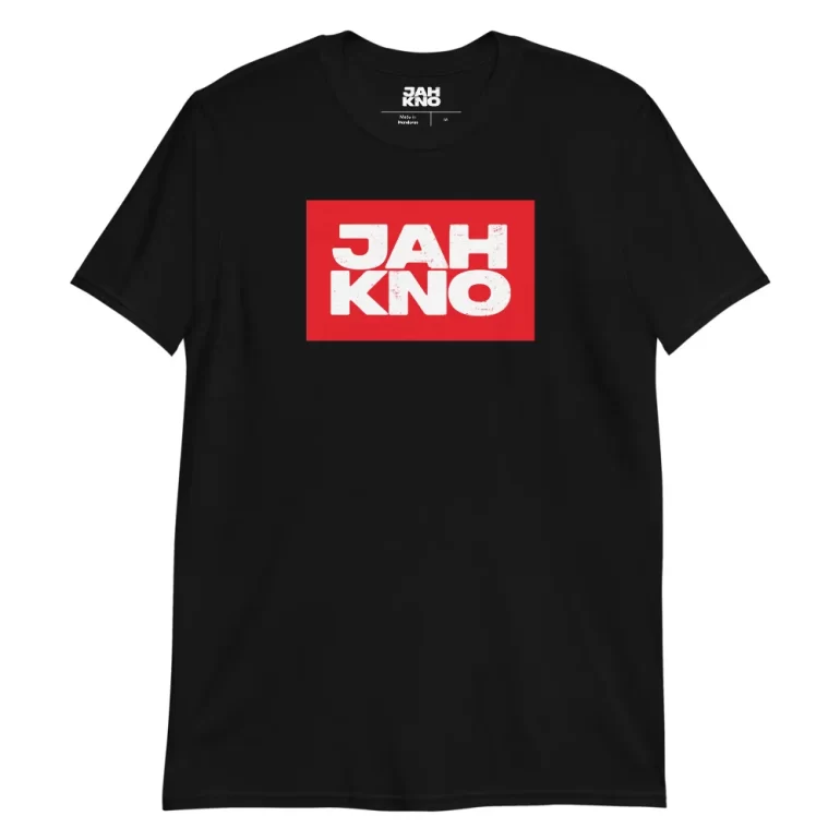 Jahkno Red Box Logo Short-Sleeve T-Shirt Black